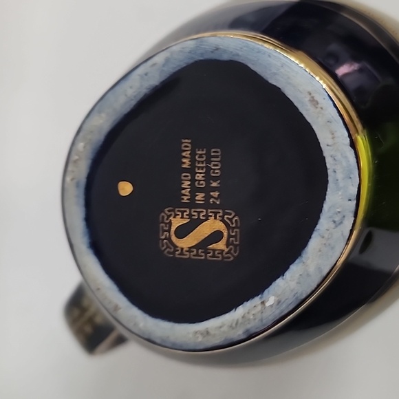 Spyropoulos creamer and sugar 24 k gold made in Greece. - Picture 4 of 8